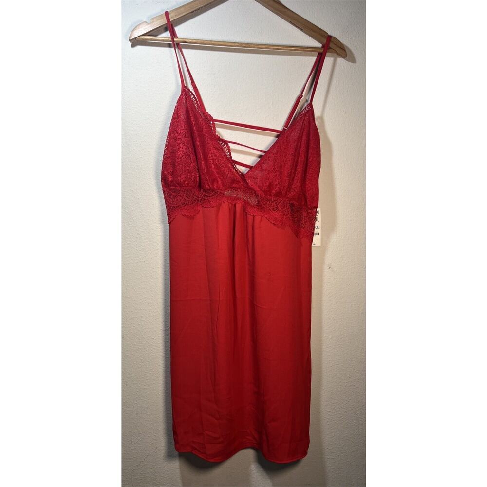 INC International XXL Lace Nightgown Red Babydoll Lingerie NWT Sexy romantic